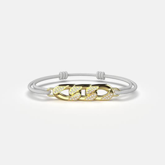 Bracelet Trio Havana Cordon Or Jaune Diamants