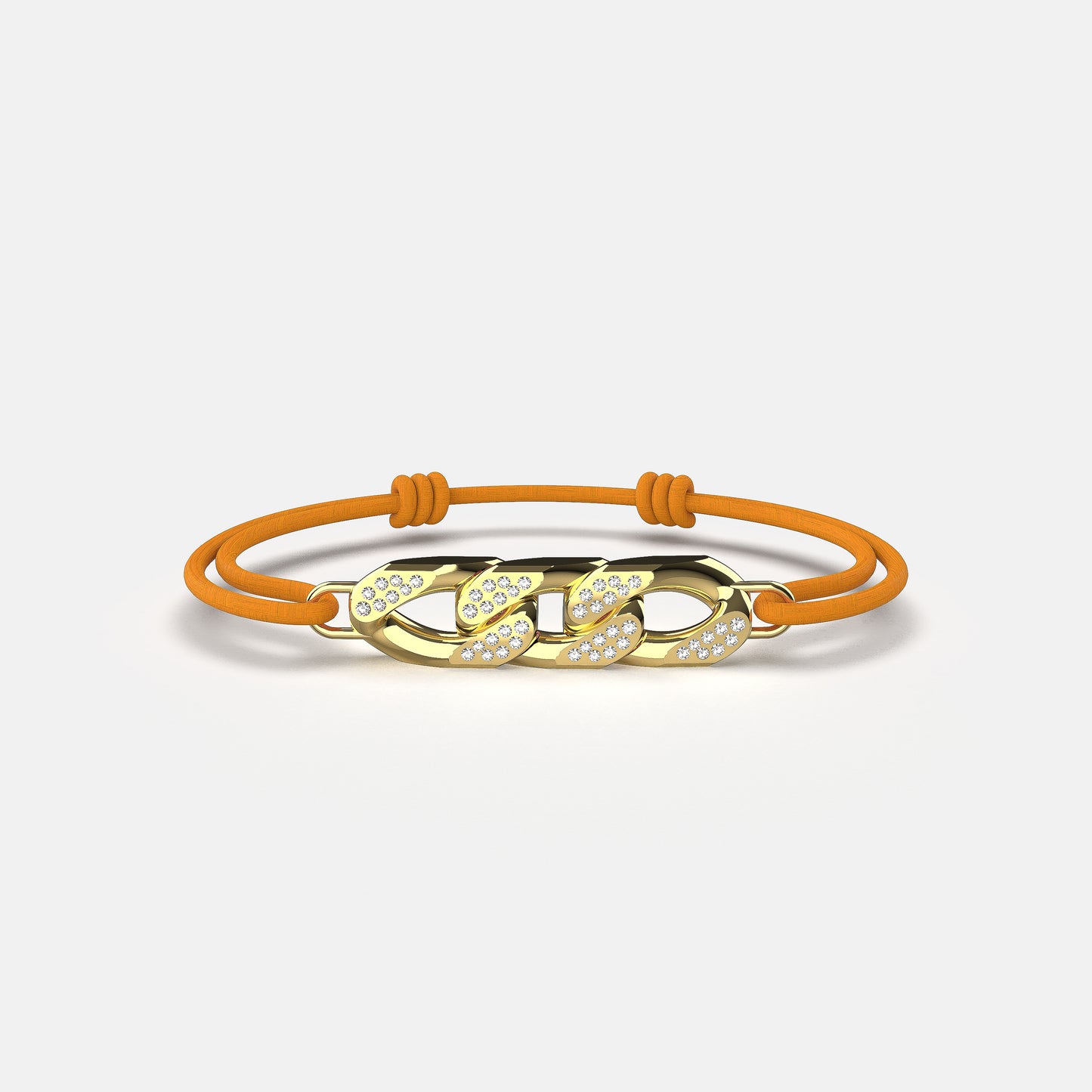 Bracelet Trio Havana Cordon Or Jaune Diamants