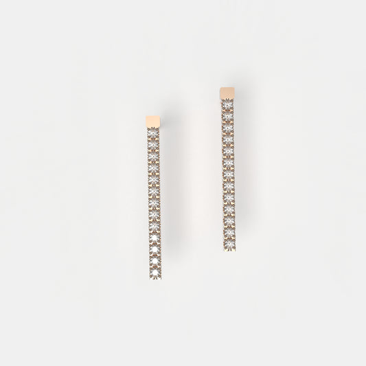 Boucle D’Oreille Barre Yeraz Or Rose