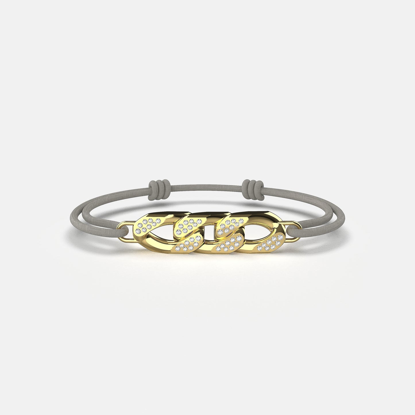 Bracelet Trio Havana Cordon Or Jaune Diamants