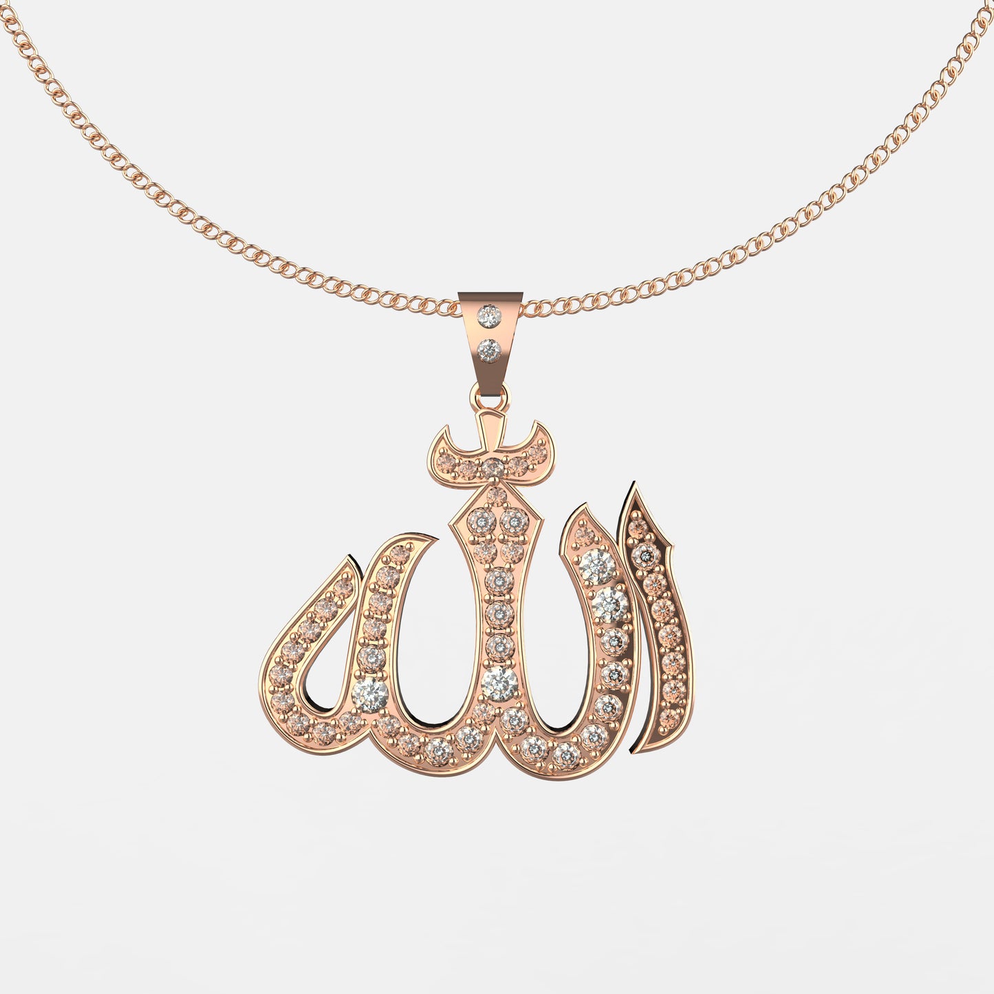 Collier Peace Allah Shine Or Rose