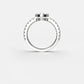 Bague Yeraz Chance Diamant Poire 0.25 Carats Or Blanc