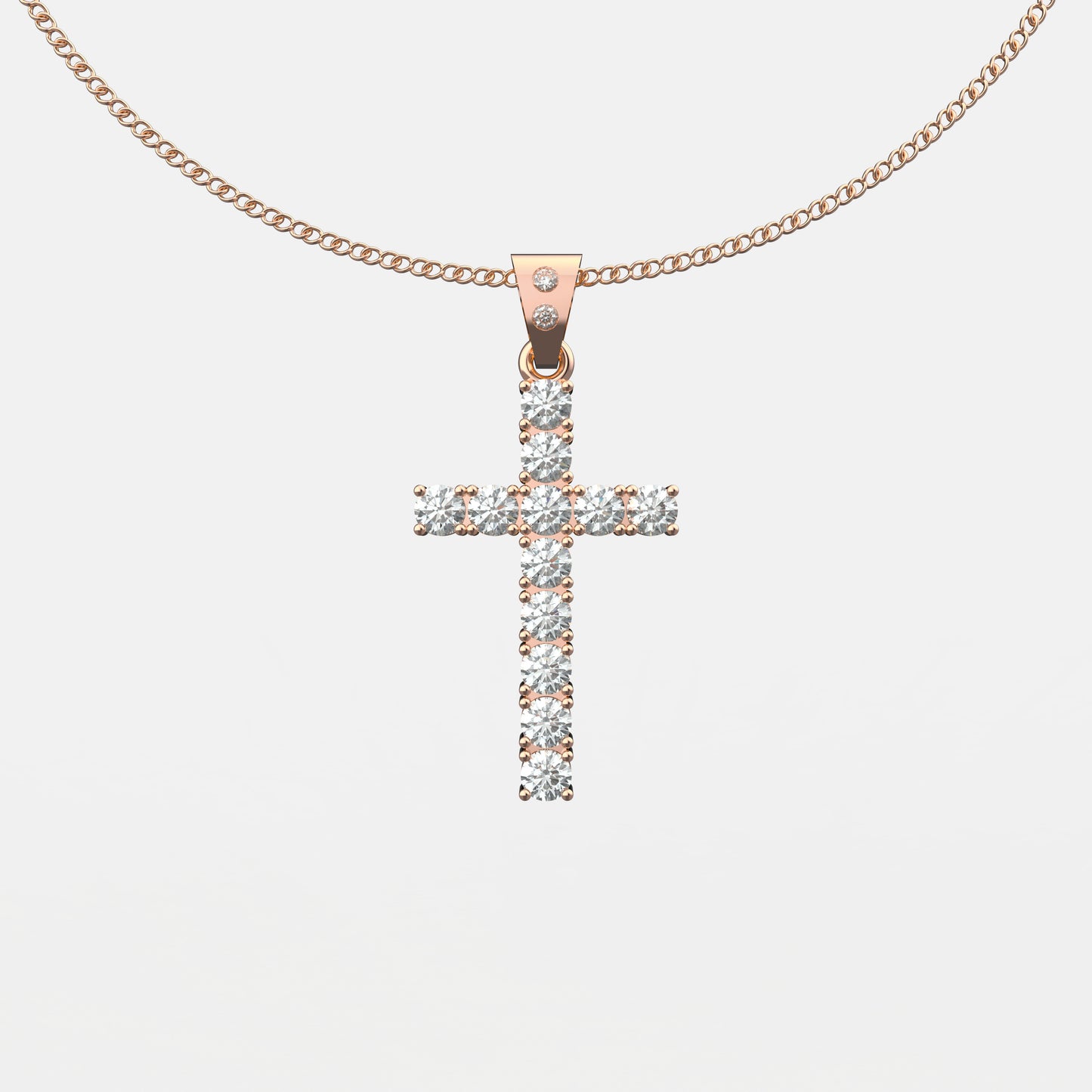 Collier Peace Croix Shine Or Rose