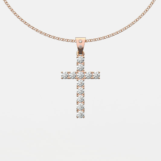 Collier Peace Croix Shine Or Rose