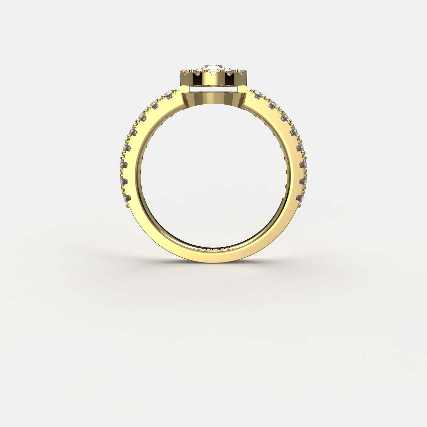 Bague Yeraz Chance Diamant Poire 0.25 Carats Or Jaune